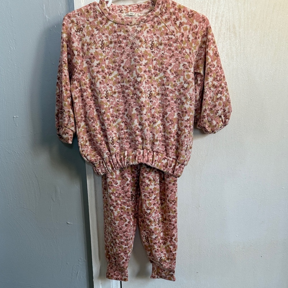 Jessica Simpson Floral Kids Set - Pink and Cream